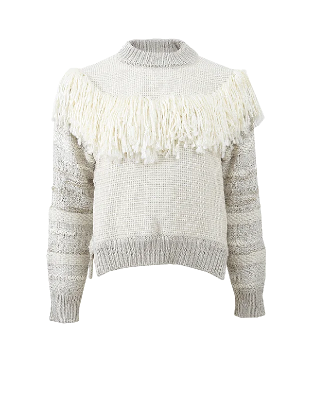 Tweed Knit Fringe Knit