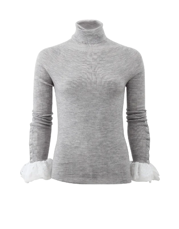 Turtleneck Lace Top