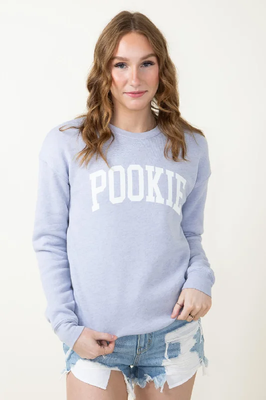 Pookie Graphic Fleece Sweatshirt for Women in Light Blue | OT2402L2756-LIGHTBLUE