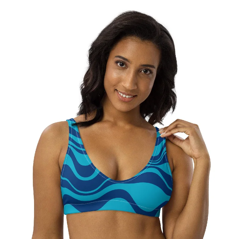 Bikini top (recycled) - WAVY blues