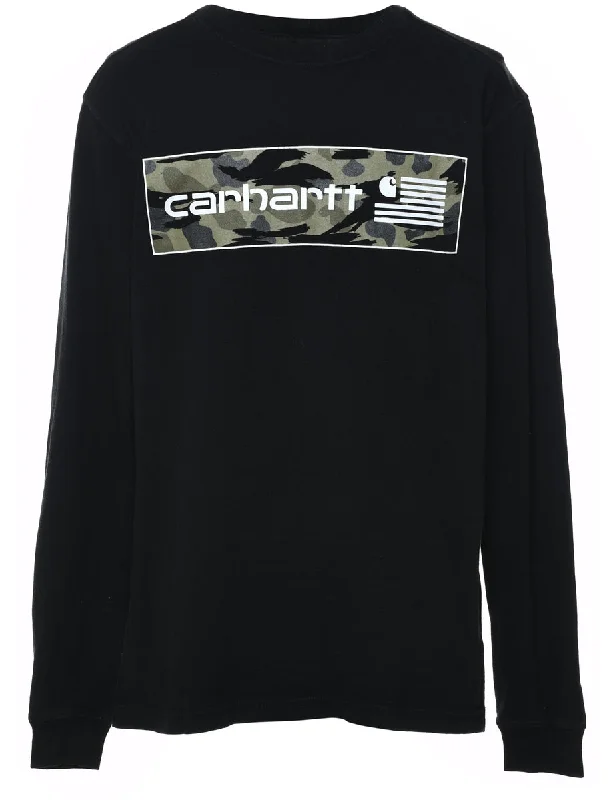 Carhartt Black & Green Camouflage Design T-shirt - S