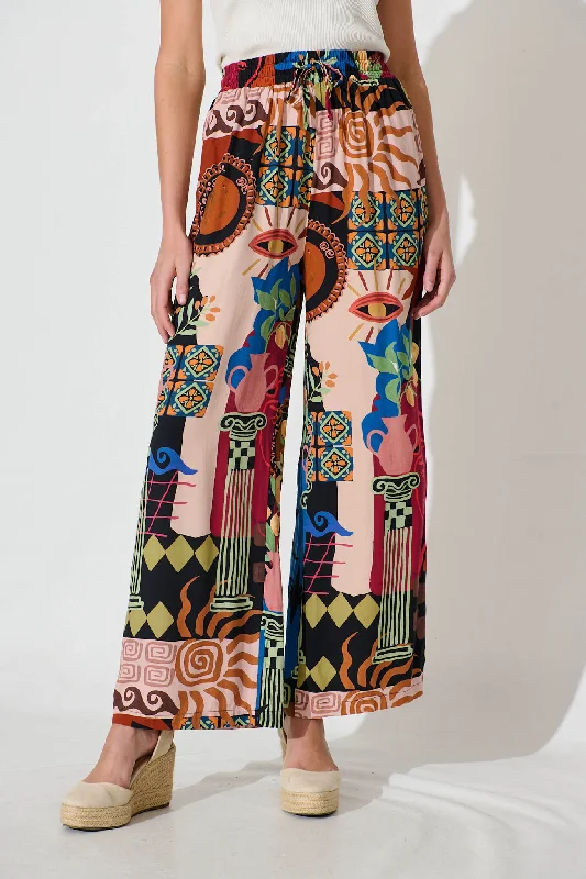 Ariel Pant In Multi Print