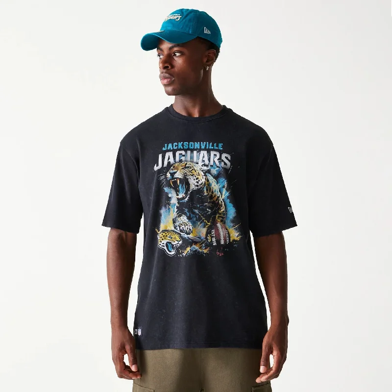 Jacksonville Jaguars NFL Games Premium Apparel Black Oversized T-Shirt