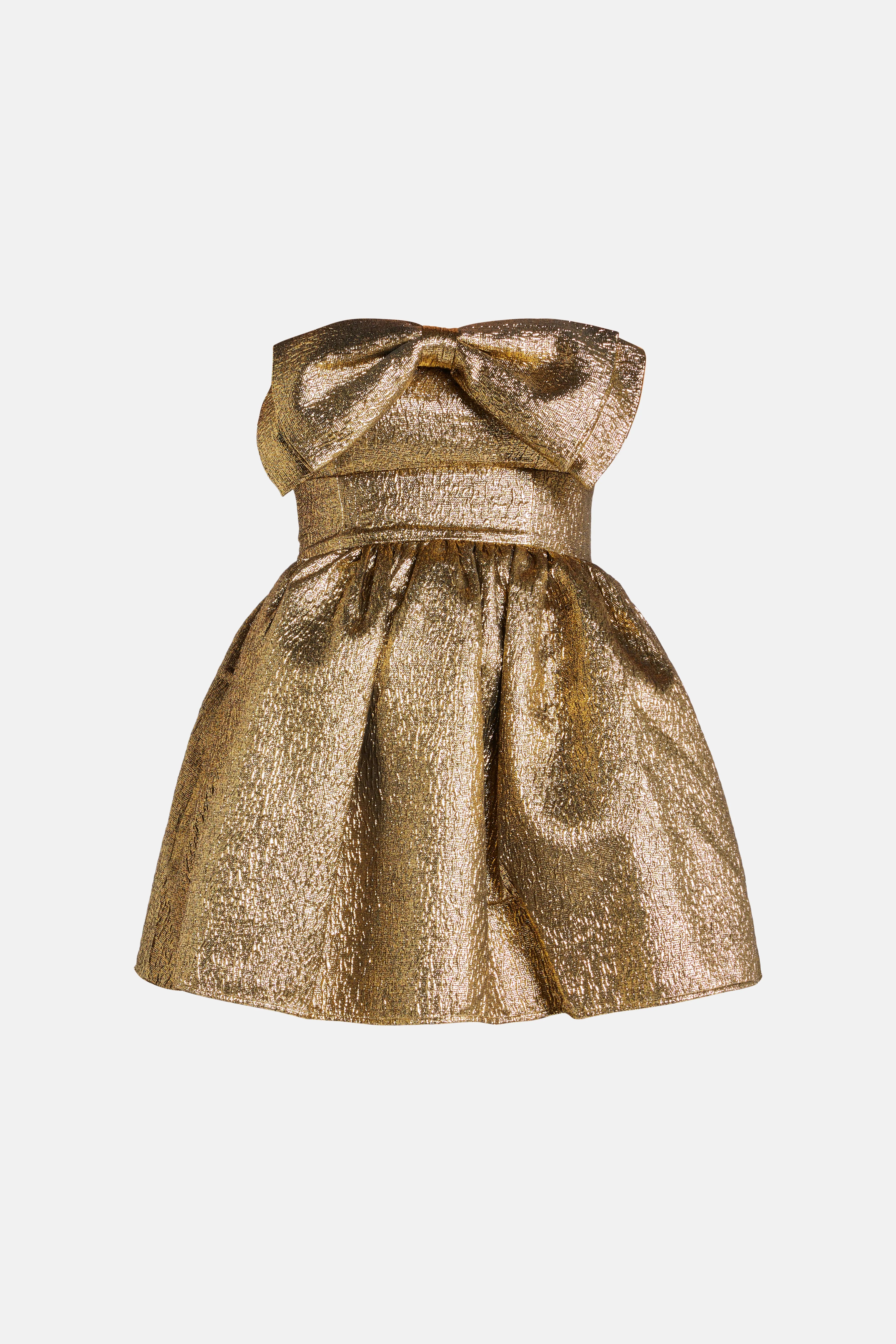 Metallic Jacquard Mini Dress