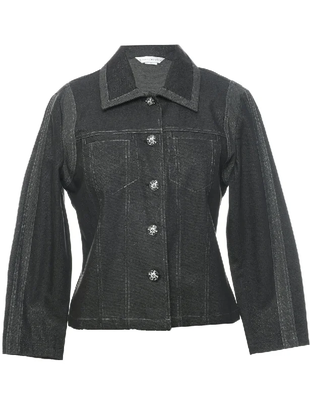 Black Denim Jacket - M