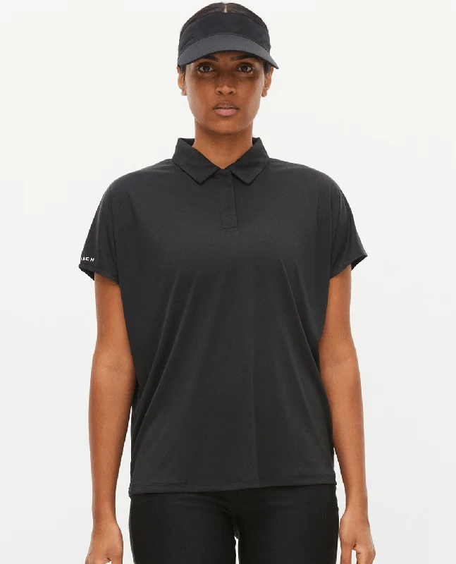 SIZE S - ROHNISCH Corinne Loose Poloshirt Black