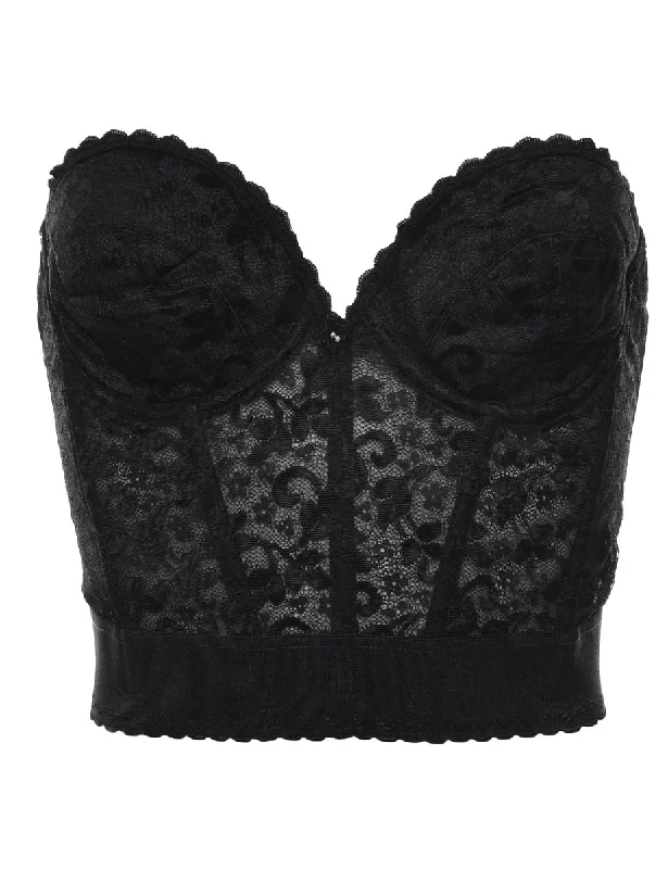 Black Lace Bustier - XS