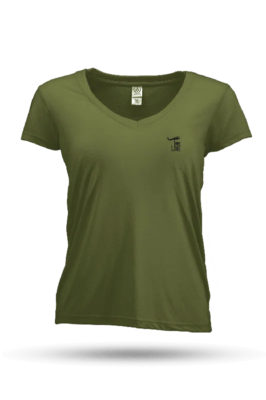 Small Dropline Logo - Women's Slouchy V-Neck