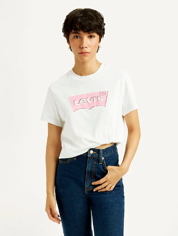 Women's Brand Logo Relaxed Fit T-shirt