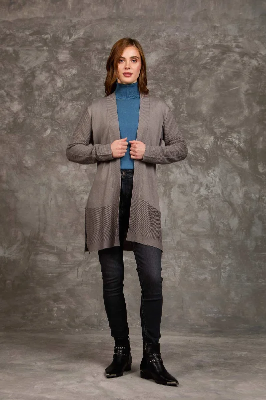 Women Regular Fit Cardigan - Grey