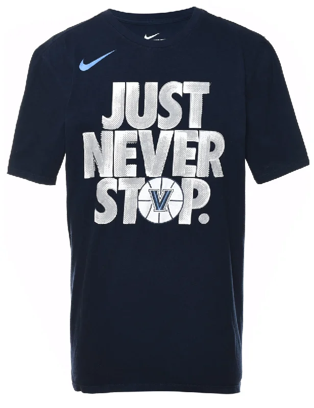 Nike Printed Navy & Silver T-shirt - L