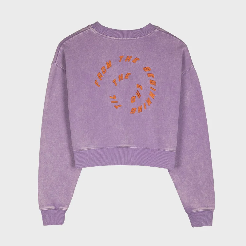 Santa Cruz Womens TTE Swirl Crew Sweatshirt - Digital Lavender Acid Wash