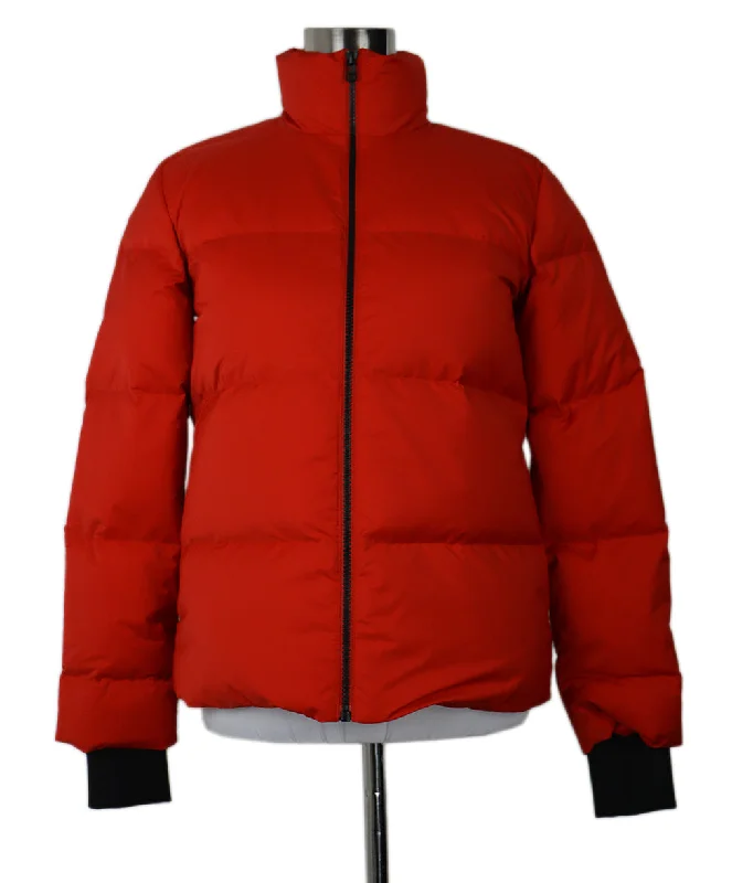 Theory Red Puffer Jacket sz 2