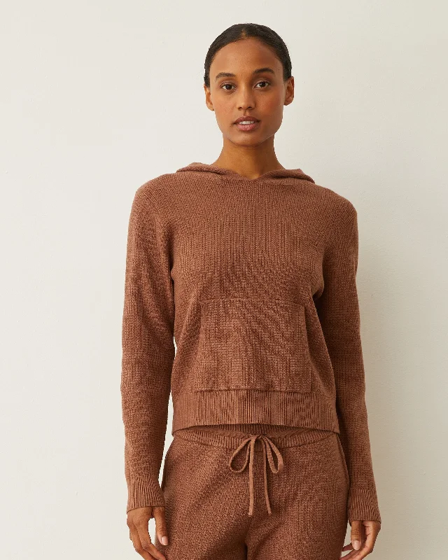 Soft Knit Waffle Kangaroo Pullover