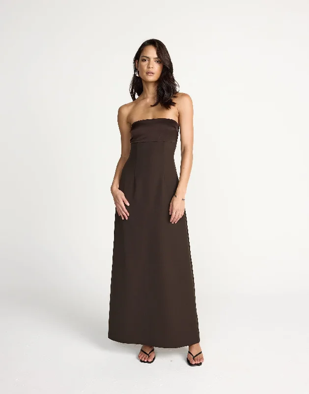 Suki Maxi Dress (Chocolate)