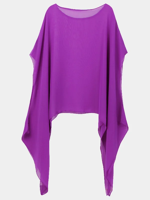 Wholesale Purple Asymmetrical Plain Irregular Hem Mini Dress