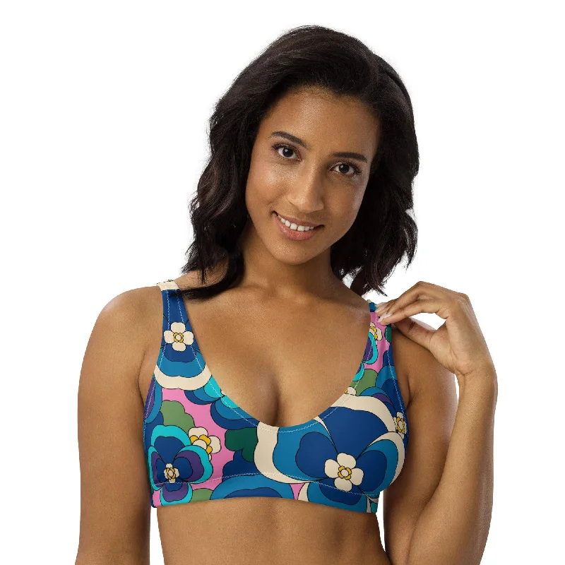 Bikini top (recycled) - PANSY FANTASY blue