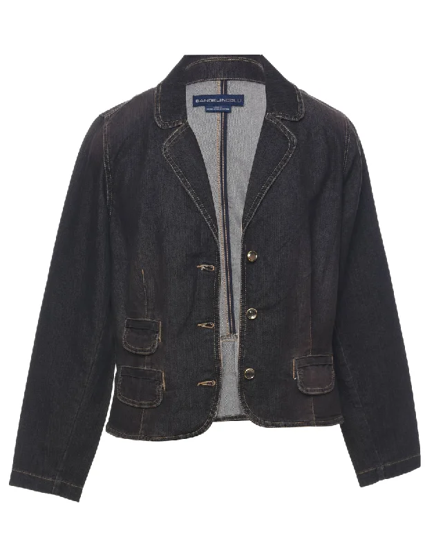 Black Denim Jacket - M