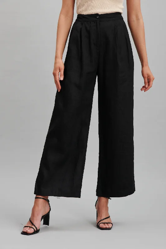 Daytona Pant In Black Pure Linen