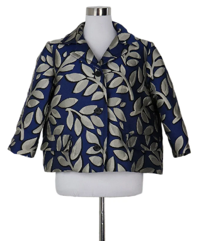 Marni Blue & Grey Floral Blazer sz 8