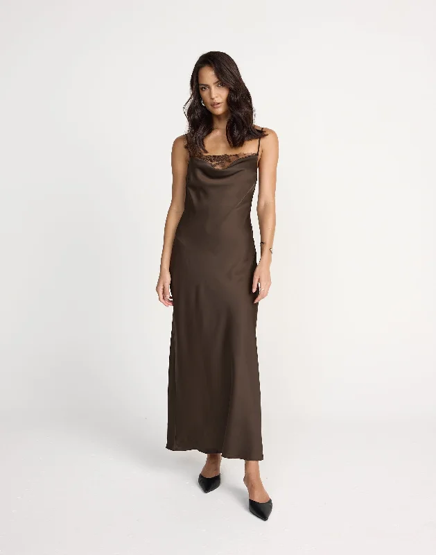 Fated Maxi Dress (Chocolate)