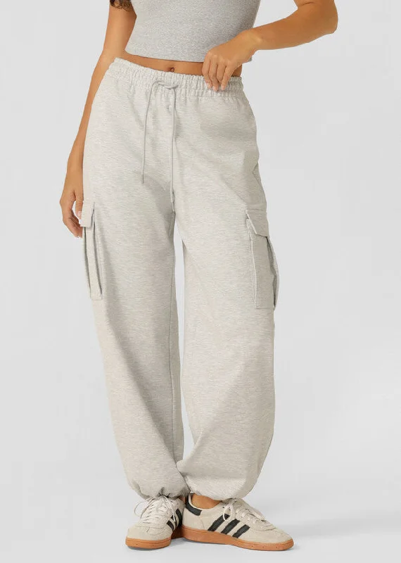 Lorna Jane Off Duty Cargo Pant - Grey Marl