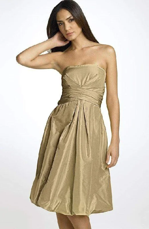 Donna Ricco - 8534879M Strapless Iridescent Satin Bubble Hem Dress