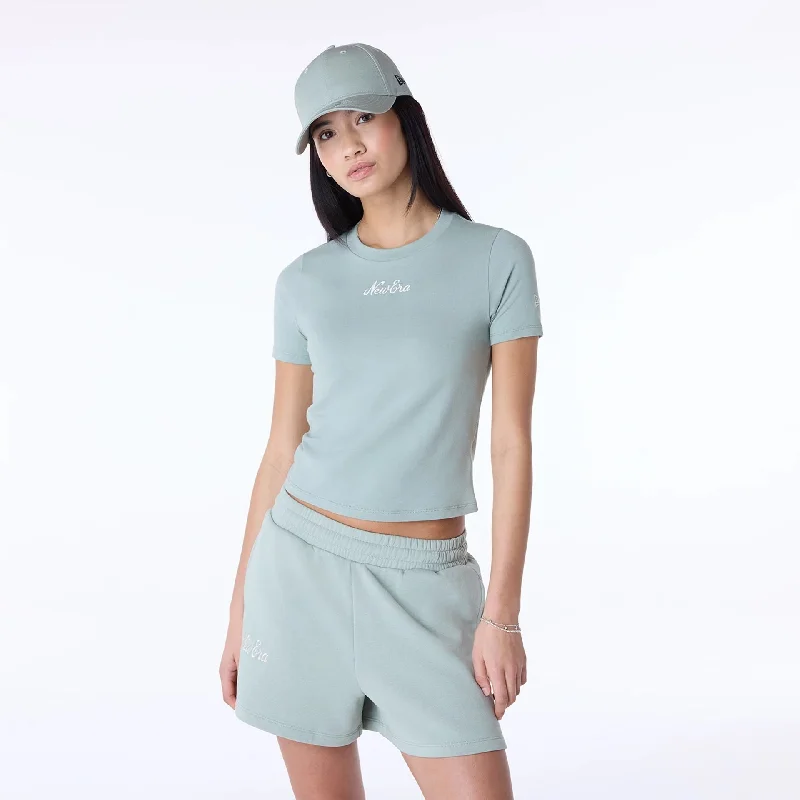 Womens New Era Slim Pastel Green T-Shirt