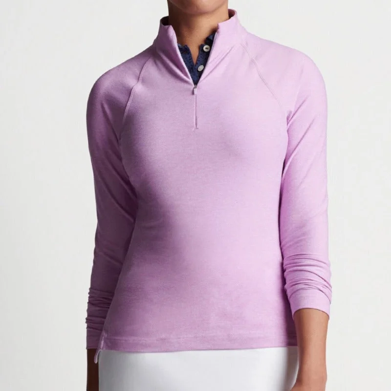 Peter Millar Melange Perth L/S Mock - Lavender