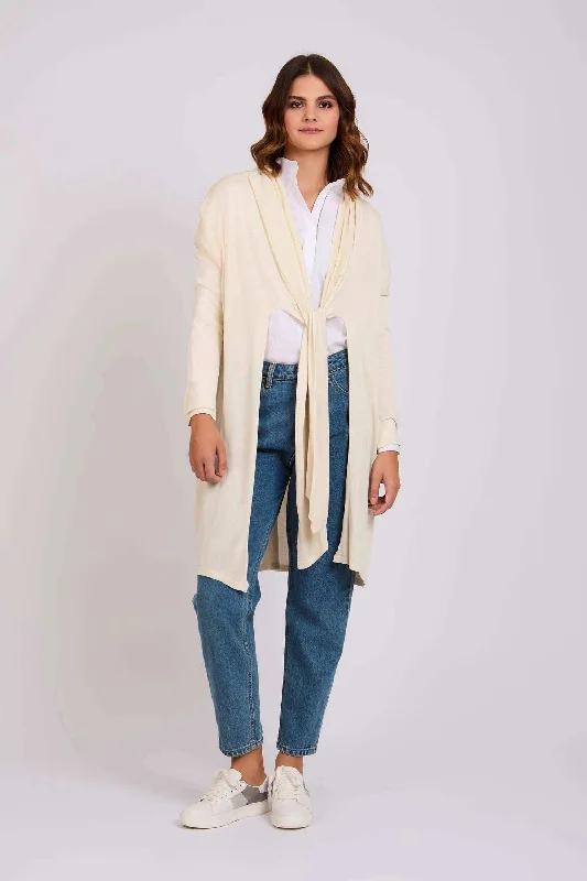 Women Regular Fit Cardigan - Off White