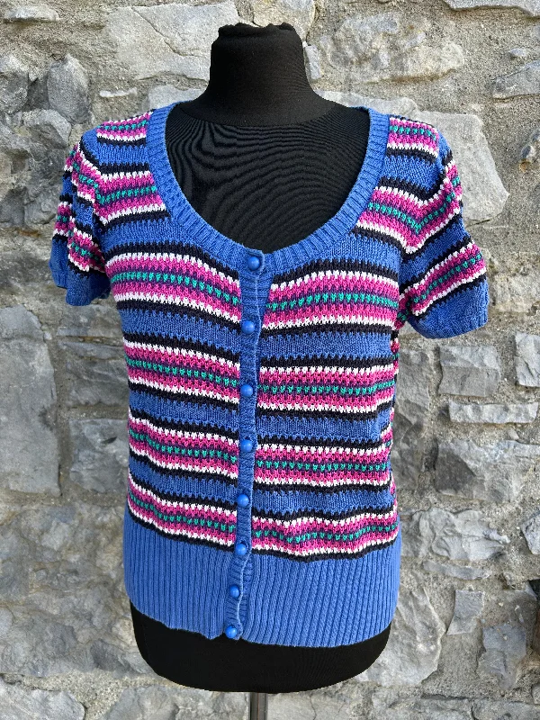 Pink&blue stripy cardigan uk 12