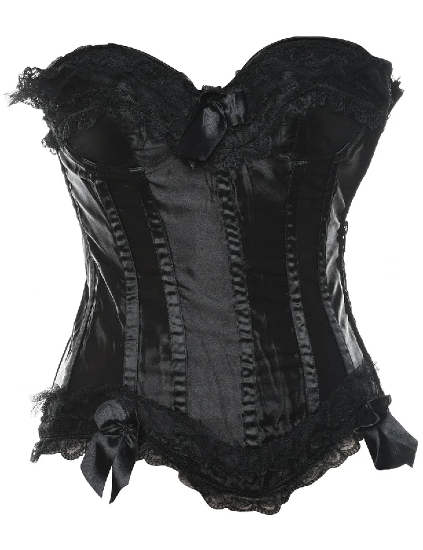 Black Frilly Corset - S