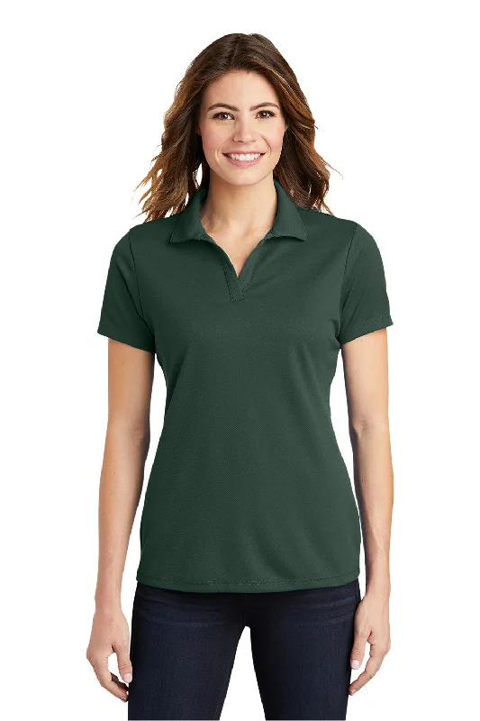 Sport-Tek Womens RacerMesh Moisture Wicking Short Sleeve Polo Shirt - Dark Forest Green