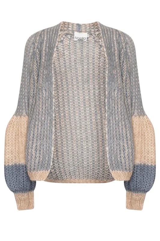 Noella - Liana Knit Cardigan - 1036 Dusty Blue Cream