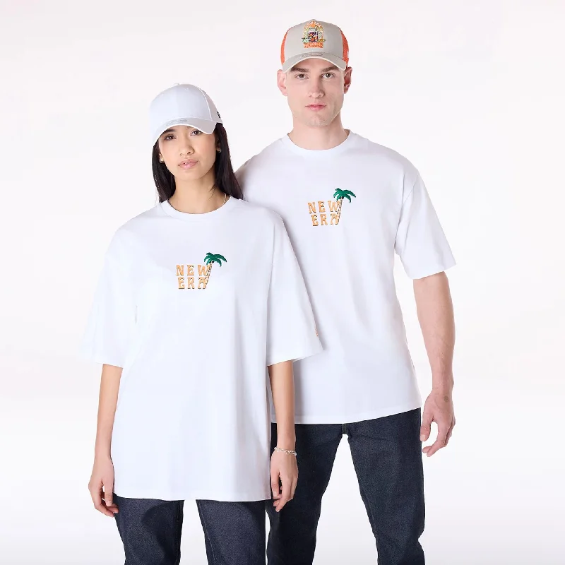 New Era Drink Graphic White Oversized T-Shirt