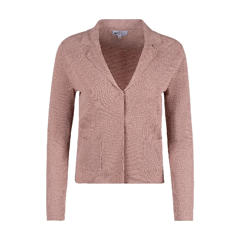 KNIT BLAZER-MAUVE