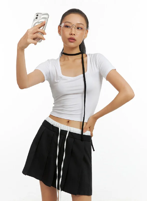 Basic Square Neck Crop Top IG405