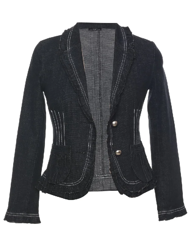 Black Denim Jacket - XS