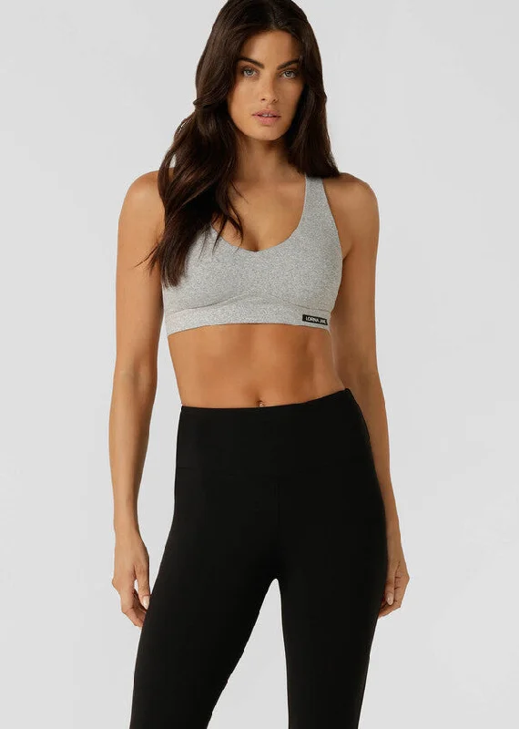 Lorna Jane Off Duty Sports Bra - Grey Marl