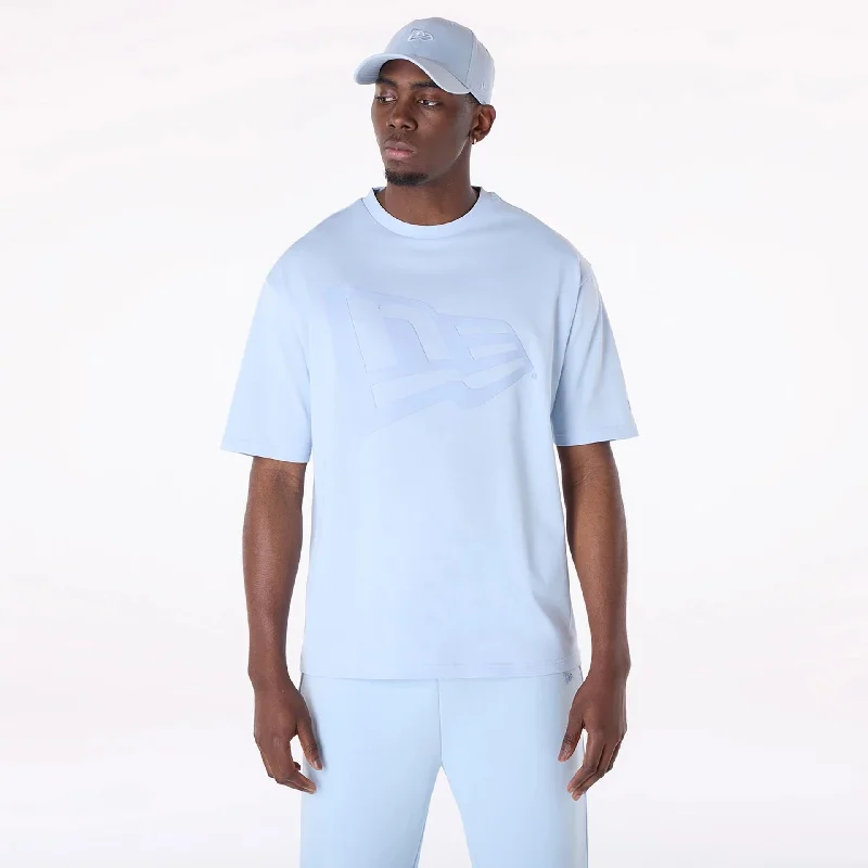 New Era Flag Pastel Blue Oversized T-Shirt