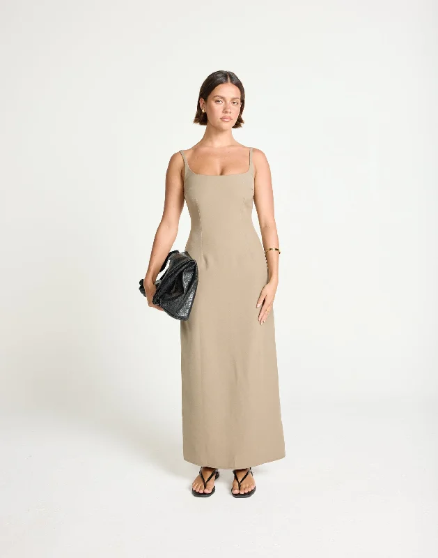 Alistair Maxi Dress (Stone)