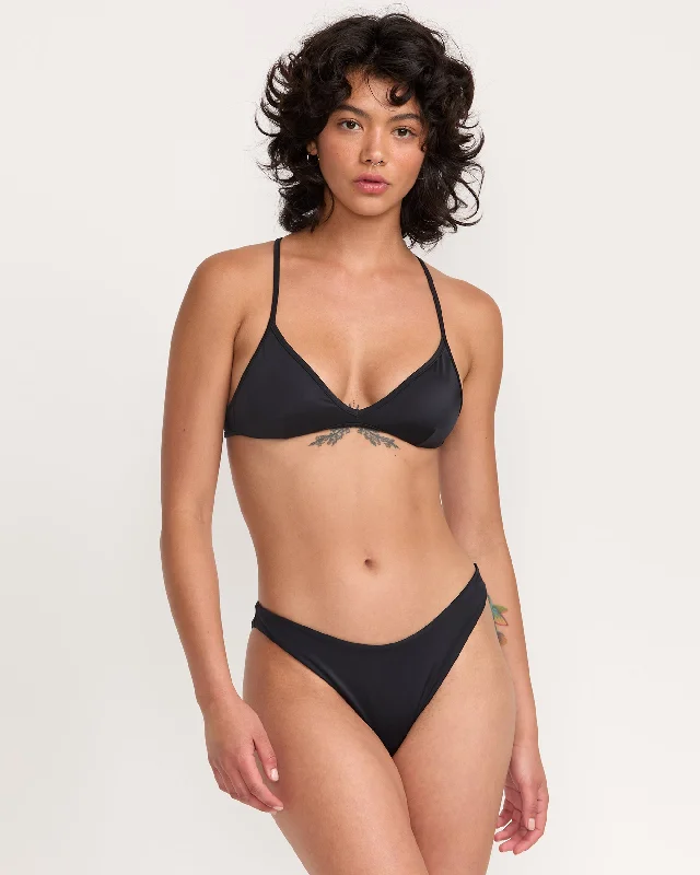 Solid Triangle Crossback Bikini Top - Rvca Black