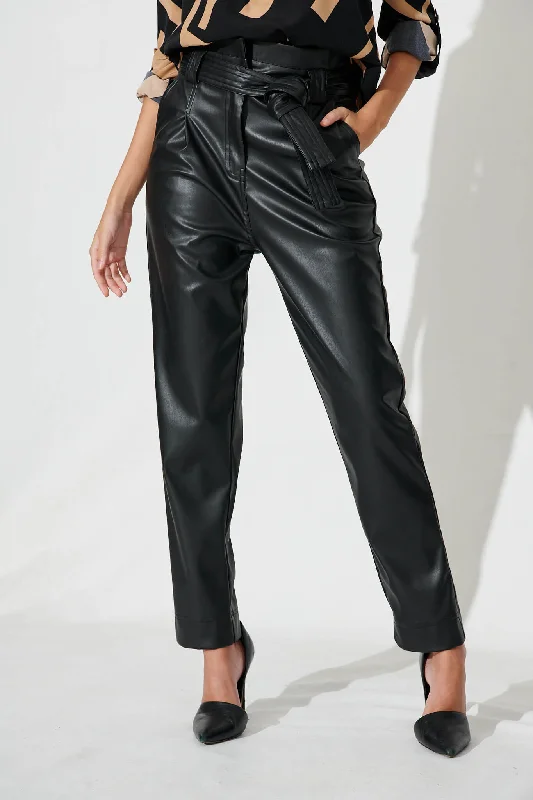 Riley Pant In Black Leatherette