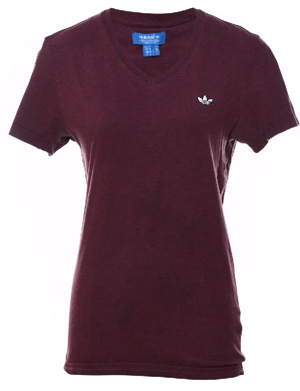 Adidas Maroon T-Shirt - S