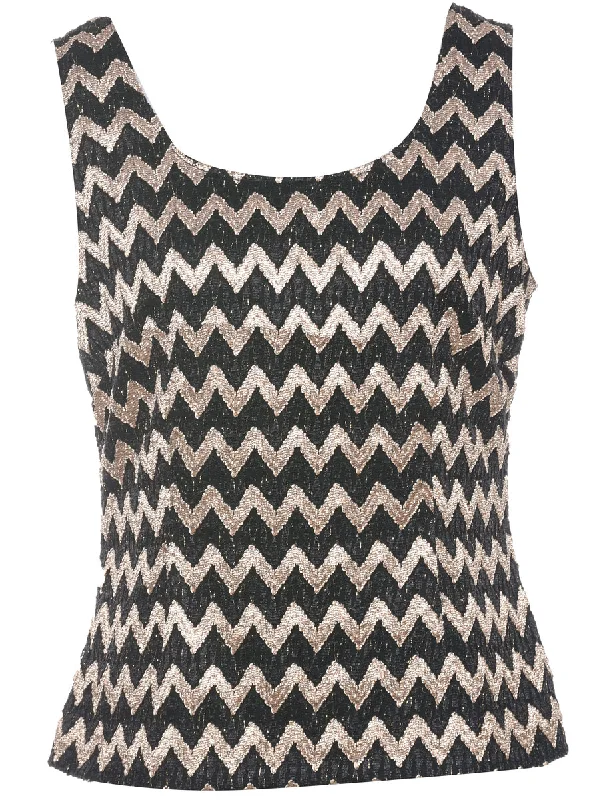 Black Evening Top - M