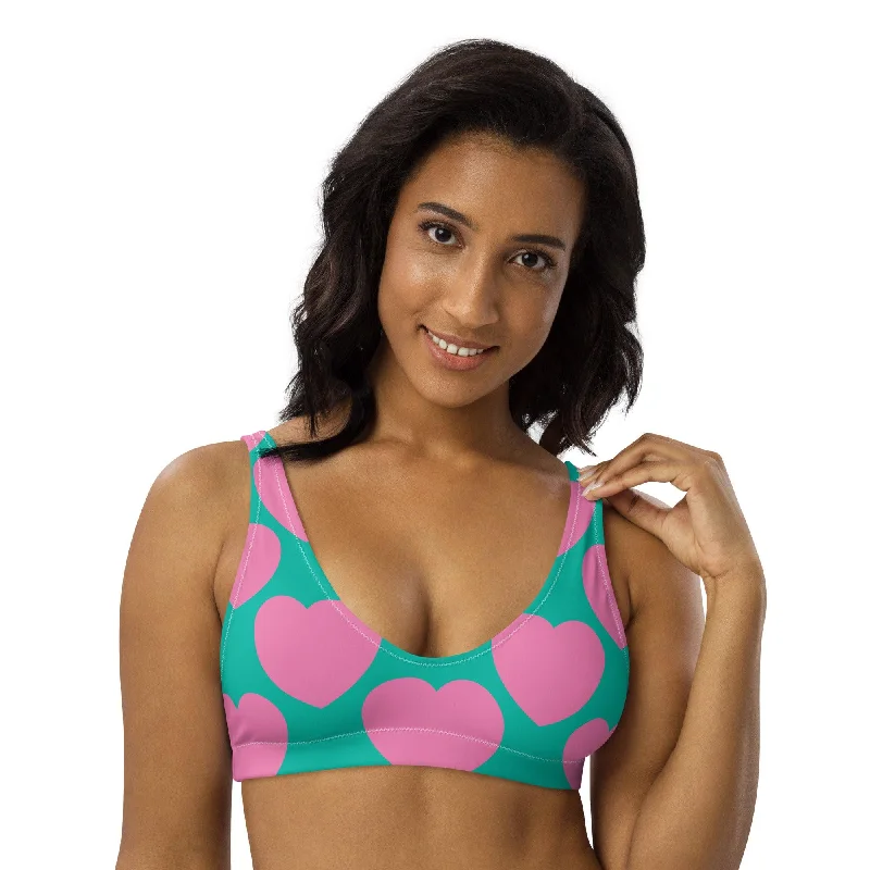 Bikini top (recycled) - ELLIE LOVE pink mint