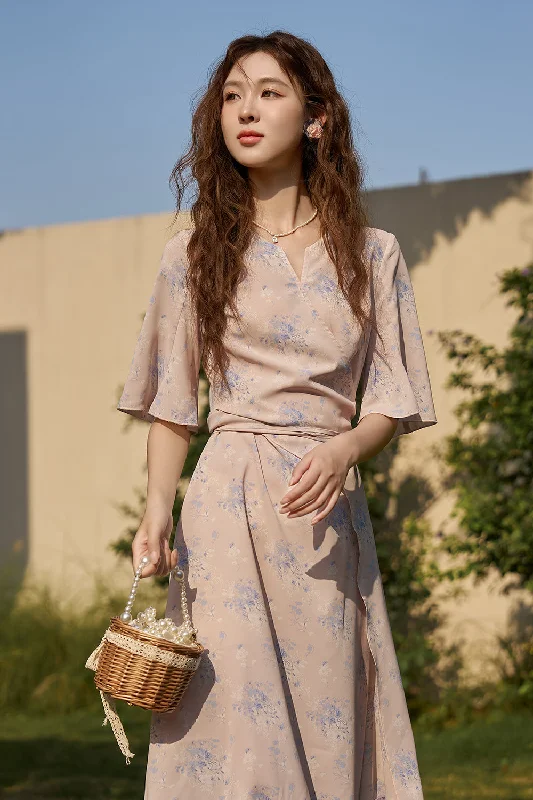 A-line Floral Maxi Dress for Women