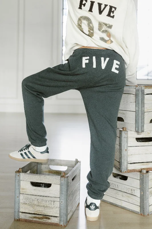 Custom FIVE Back Appliqué Sweatpants