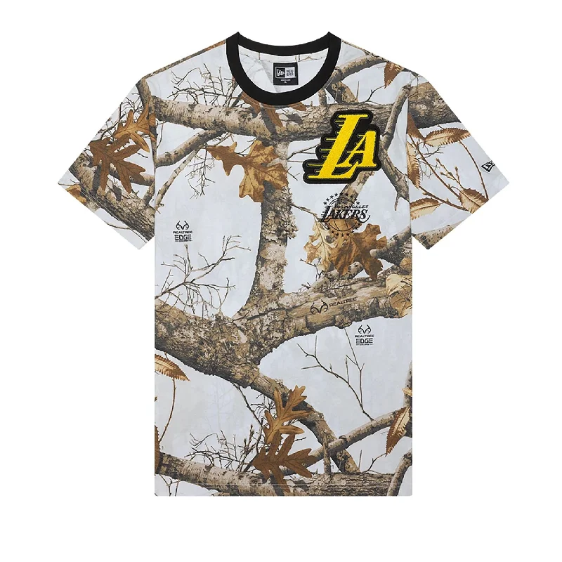 LA Lakers NBA City Edition Real Tree White T-Shirt