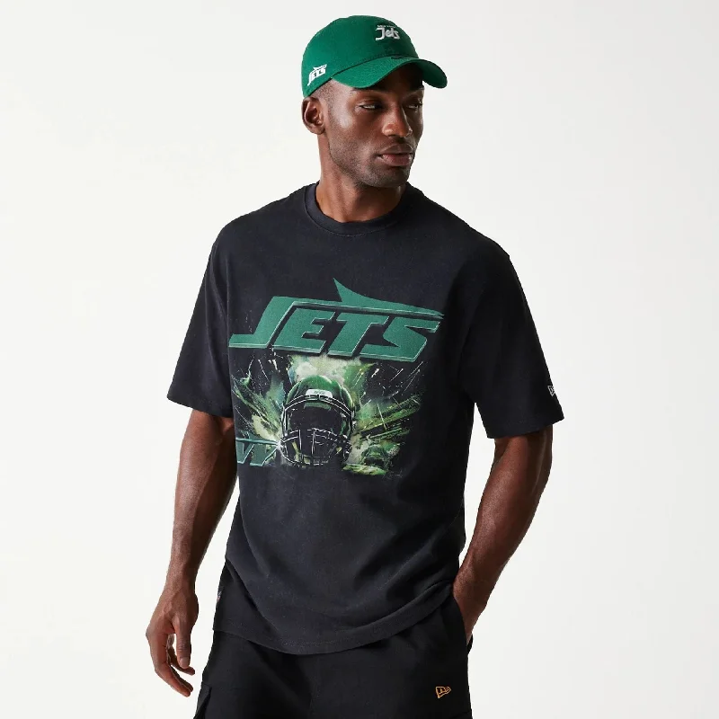 New York Jets NFL Games Premium Apparel Black Oversized T-Shirt